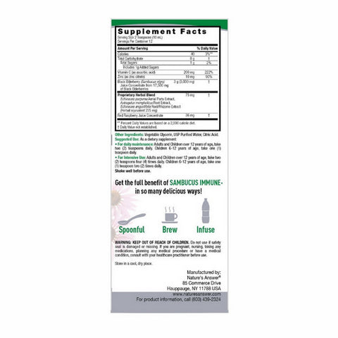 Nature's Answer, Sambucus Immune Support, 4 oz
