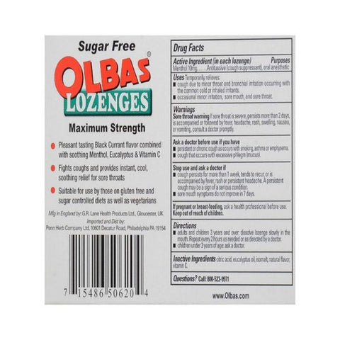 Olbas, Black Currant Lozenges, 24 Lozenges