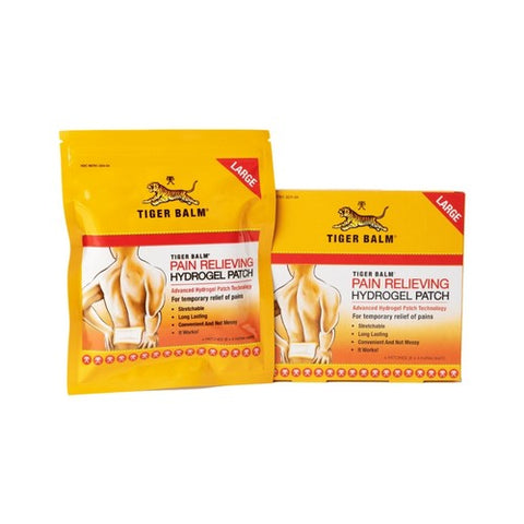 Tiger Balm, Pain Relieving Patch Large 8 x 4 Inch, 8x4 inch Large Size, 4 Count