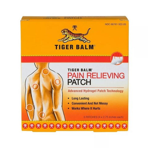 Tiger Balm, Pain Relieving Patch, 4x2.75 inch, 5 Count