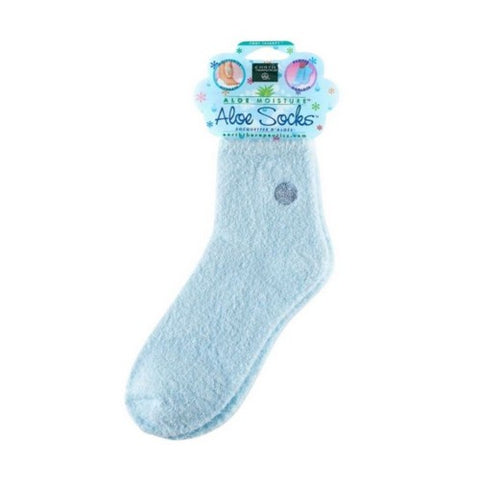 Earth Therapeutics, Aloe Infused Socks, Blue 1 Pair