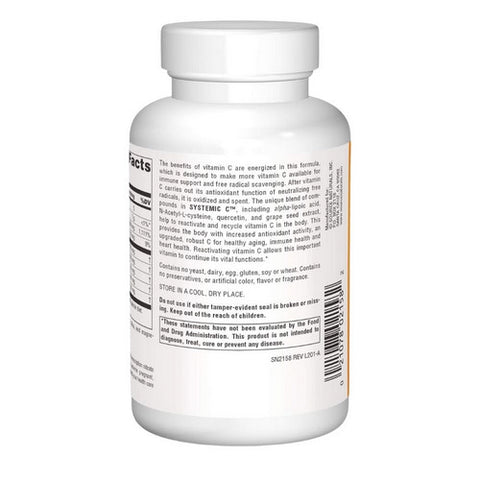 Source Naturals, Systemic C Capsules, 500mg, 120 Caps