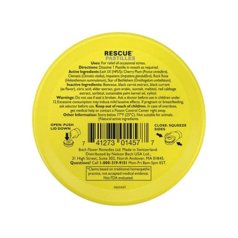 Bach, Rescue Remedy Pastilles, Black Currant 50 gm