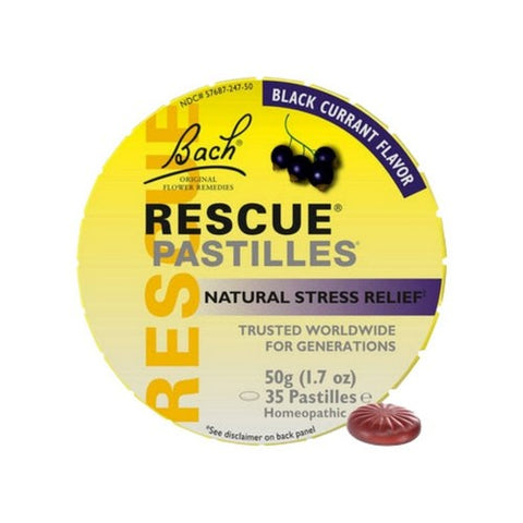 Bach, Rescue Remedy Pastilles, Black Currant 50 gm