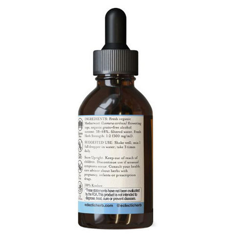 Eclectic Herb, Motherwort, 2 Oz with Alcohol