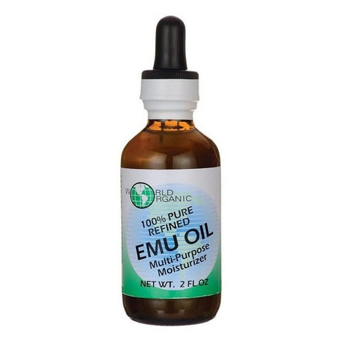 World Organics, EMU Oil 100% pure with Dropper, 2 oz