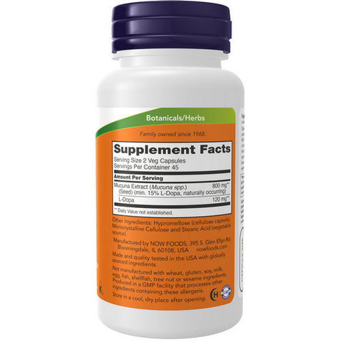 Now Foods, Dopa Mucuna, 90 Veg Caps