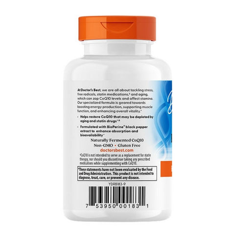 Doctors Best, High Absorption CoQ10 with Bioperine, 100 mg, 120 Softgels