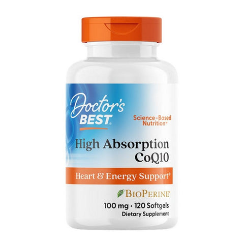 Doctors Best, High Absorption CoQ10 with Bioperine, 100 mg, 120 Softgels