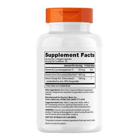 Doctors Best, Best Vein Support Featuring DiosVein, 60 Veggie Caps