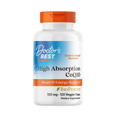 Doctors Best, High Absorption CoQ10 with Bioperine, 100 mg, 120 Veggie Caps