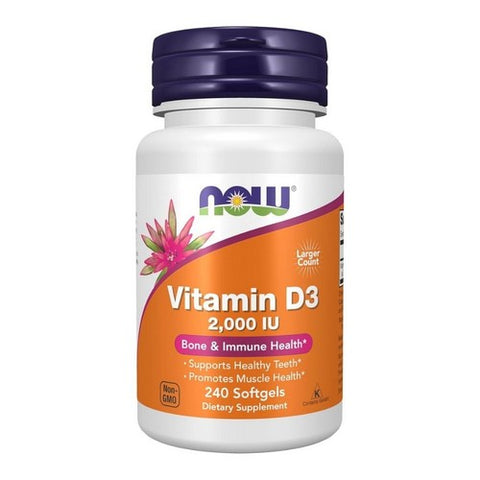 Now Foods, Vitamin D-3, 2000 IU, 240 Softgels