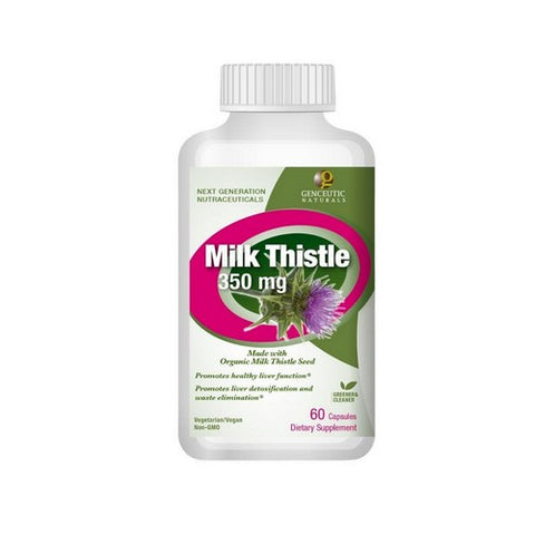 Genceutic Naturals, Milk Thistle, 350 Mg, 60 Caps