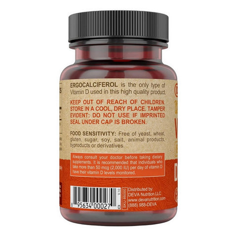 Deva Vegan Vitamins, Vegan Vitamin D, 800 IU, 90 Tabs