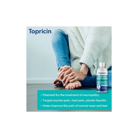 Topricin, Topricin Foot Therapy Cream, 8 OZ