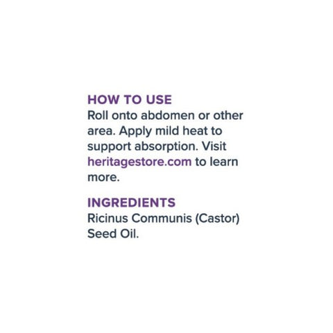 Heritage Store, Castor Oil Roll-On, 3 OZ