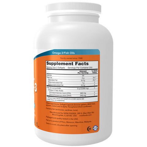 Now Foods, Omega-3, 500 Softgels