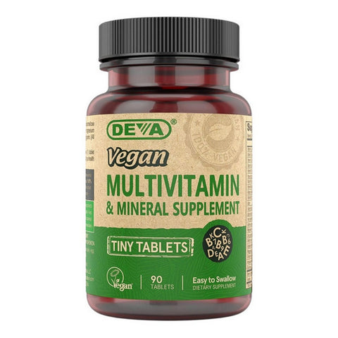 Deva Vegan Vitamins, Vegan Tiny Tab Multivitamin & Mineral, 90 Tabs