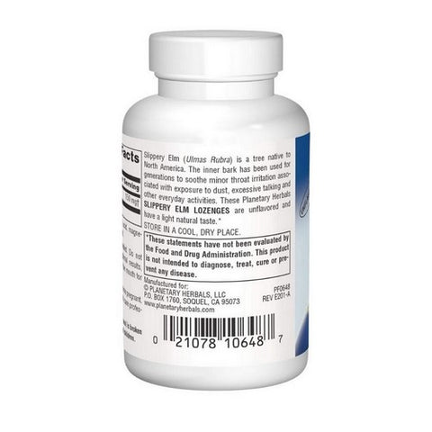 Planetary Herbals, Slippery Elm Lozenge, Unflavored 24 lozenges