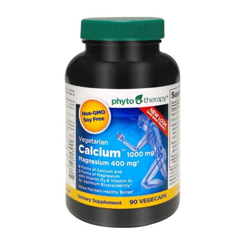Phyto Therapy, Vegetable Calcium with Magnesium, 90 VCaps