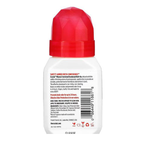 Crystal, Mineral Deodorant Roll On, Pomegranate 2.25 oz