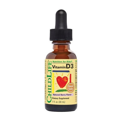 Child Life Essentials, Vitamin D3, Natural Berry Flavor 1 oz