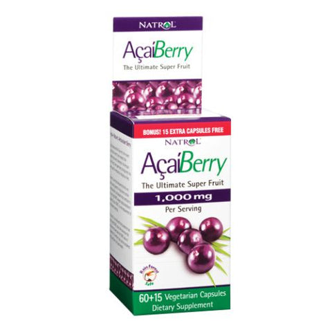 Natrol, Acai, 1000 mg, 60+15 Caps