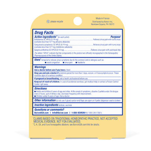 Boiron, Sinusalia Sinus Pain Relief, 2 tubes