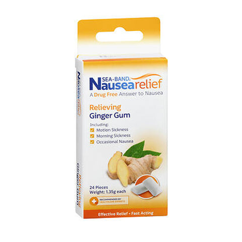 Sea-Band, Sea-Band Anti-Nausea Ginger Gum, 24 each