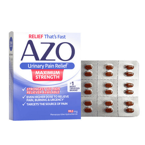 Azo, Standard Maximum Strength Tablets For Urinary Pain Reliever, Box Of 1