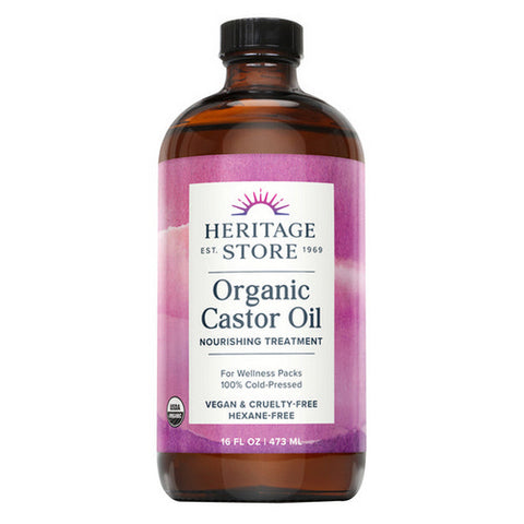 Heritage Store, Organic Castor Oil, 16 oz