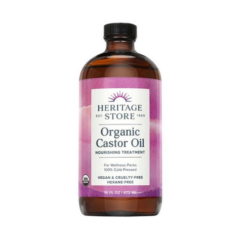 Heritage Store, Organic Castor Oil, 16 oz