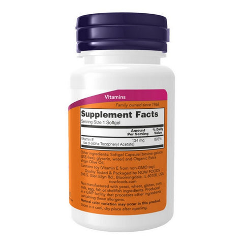 Now Foods, Vitamin E, 200 IU, 100 Softgels