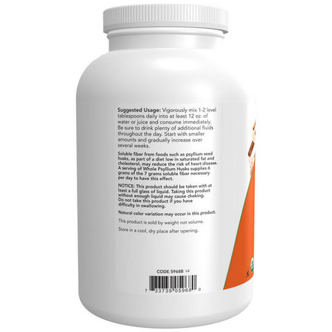 Now Foods, Whole Psyllium Husks, Whole 12 oz