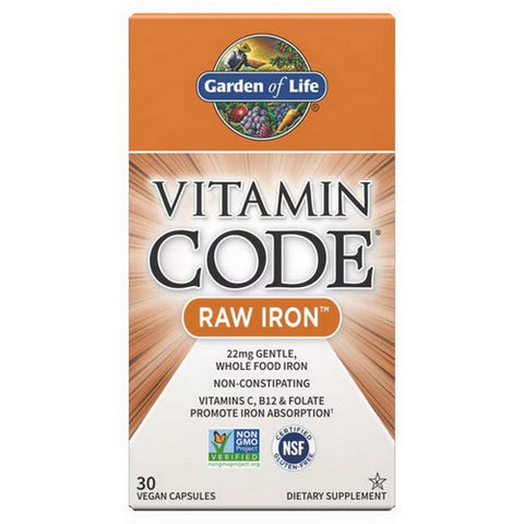 Garden of Life, Vitamin Code, Raw Iron 30 Caps