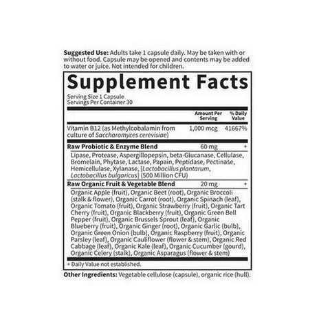 Garden of Life, Vitamin Code, Raw B12 30 Caps