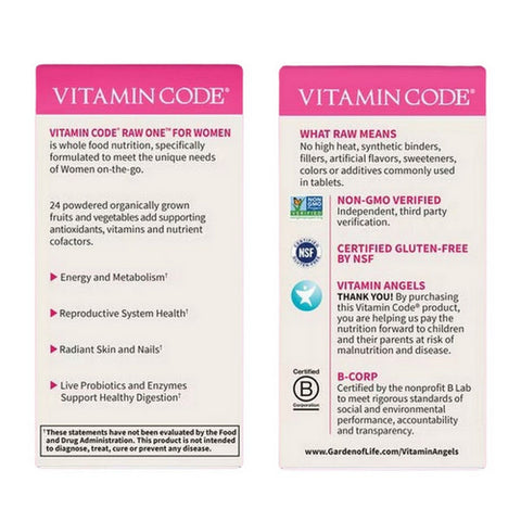 Garden of Life, Vitamin Code, Raw One for Women 75 Caps