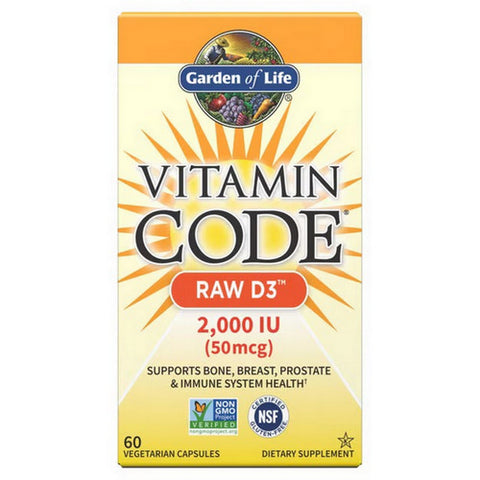 Garden of Life, Vitamin Code, RAW D3 60 Caps