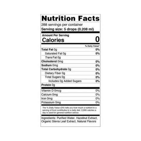 Sweetleaf Stevia, SweetLeaf Liquid Stevia, Hazelnut 2 oz