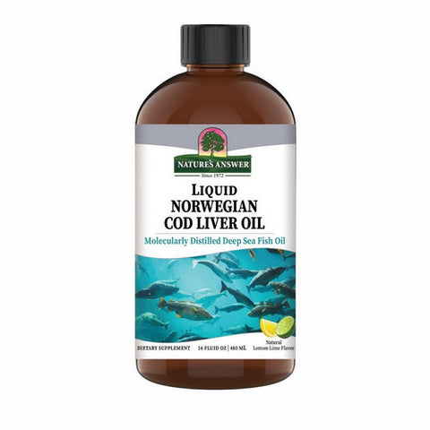 Nature's Answer, Cod Liver Oil, Lemon 16 oz