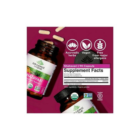 Organic India, Shatavari, 90 Vcaps