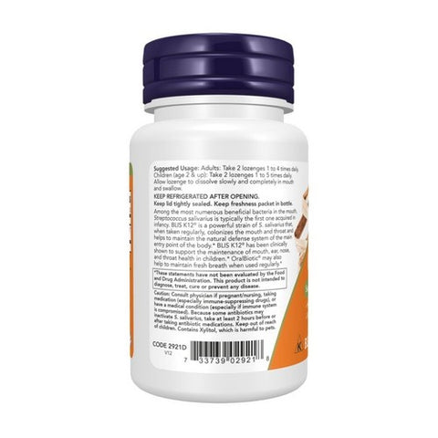 Now Foods, OralBiotic Blis K12, 60 Lozenges