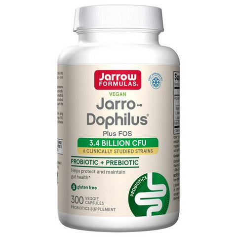 Jarrow Formulas, Jarro-Dophilus + FOS, 3.4 Billion CFU, 300 Caps