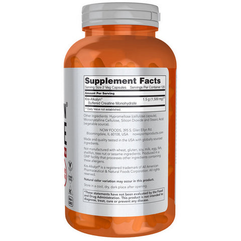Now Foods, Kre-Alkalyn Creatine, 750mg, 240 caps