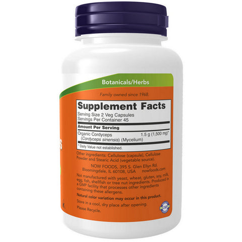 Now Foods, Cordyceps, 750 mg, 90 Vcaps
