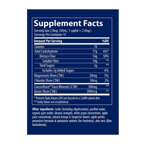 Trace Minerals, Fiber 14g, 15 oz