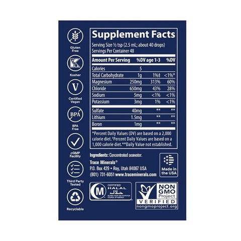 Trace Minerals, ConcenTrace Trace Mineral Drops, Glass 4 oz