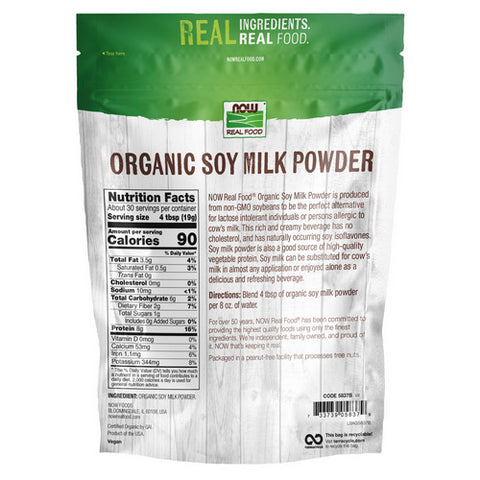 Now Foods, Organic Soy Milk Powder, 567g, 20 oz