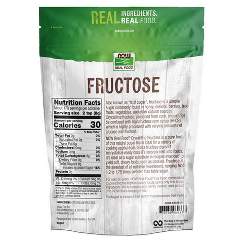 Now Foods, Fructose Fruit Sugar, 3 lb