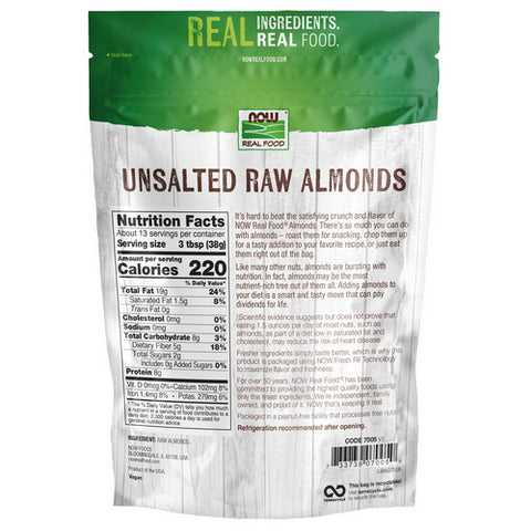Now Foods, Raw Almonds, 1 lb